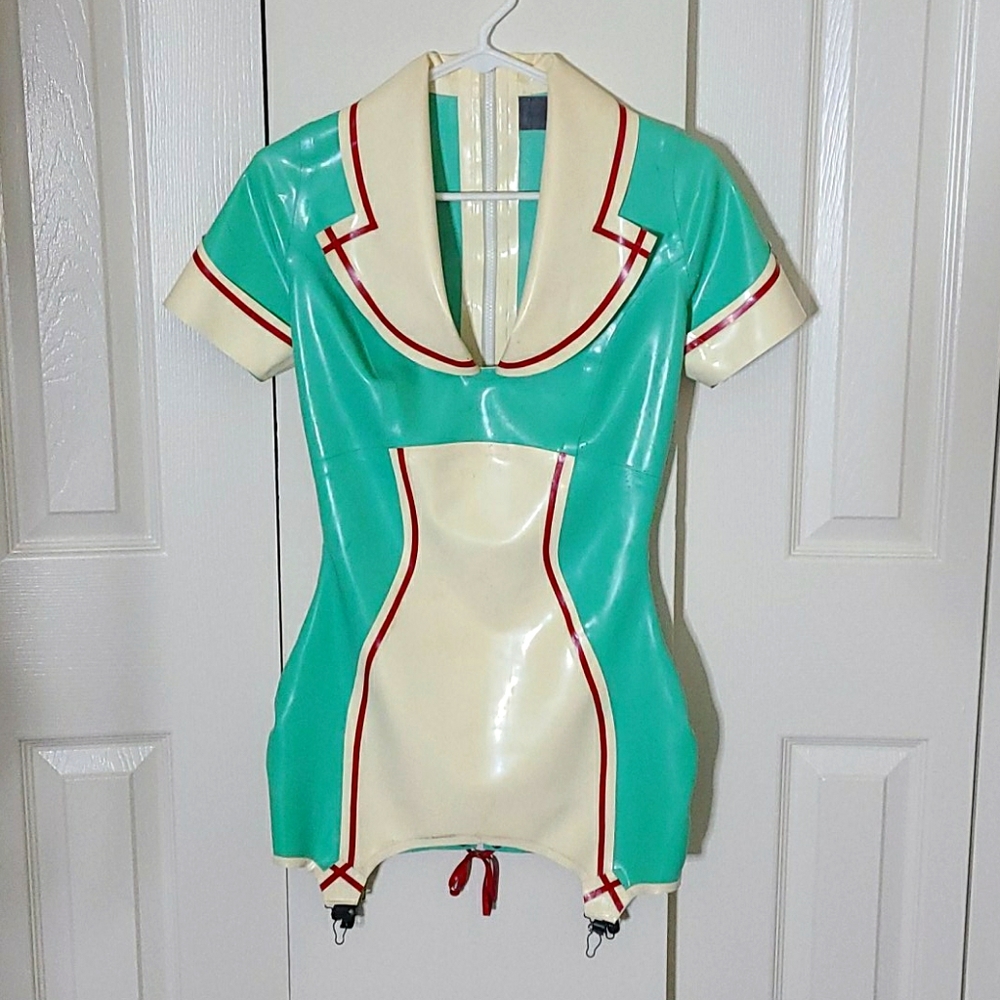Skin two latex nurse uniform